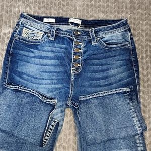 Vigoss Women's Straight Leg Button-Fly Jeans